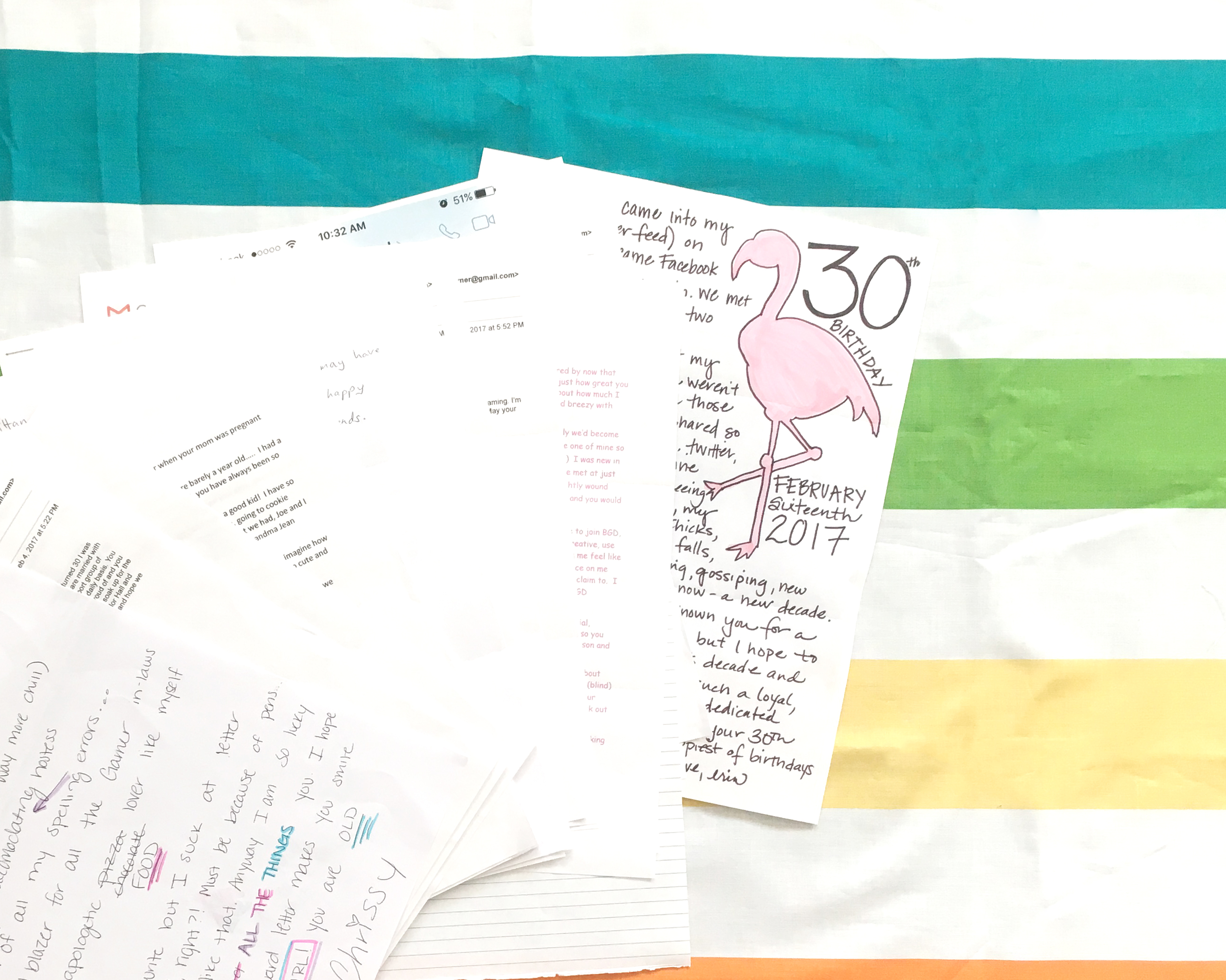 the best birthday gift EVER: letters for 30